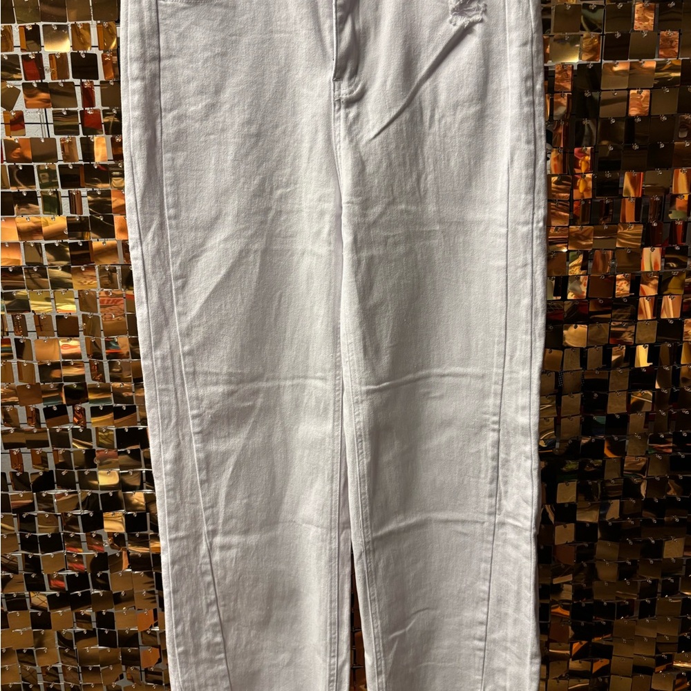 White High-Waisted Pants